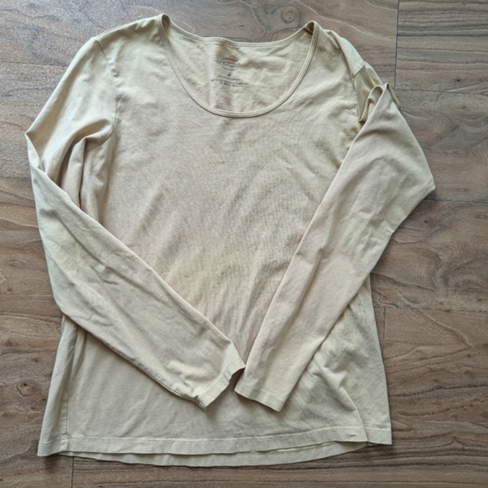 Talbots Cream Long Sleeve Tee
